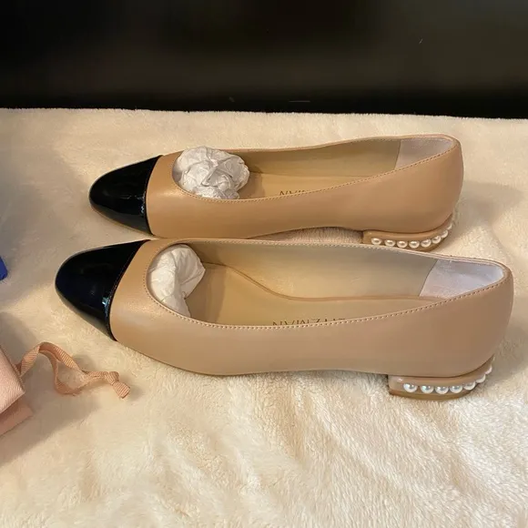 STUART WEITZMAN Women's Pearl Slip On Cap Toe Flats