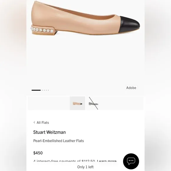 STUART WEITZMAN Women's Pearl Slip On Cap Toe Flats