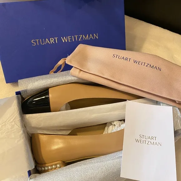 STUART WEITZMAN Women's Pearl Slip On Cap Toe Flats