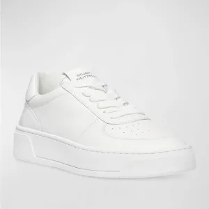 Stuart WeitzmanLeather Courtside Low-Top Sneakers white size 7 new