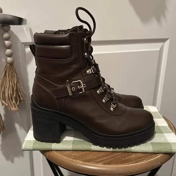 Stunning, Guess Platform Combat Ankle Booties, EUC