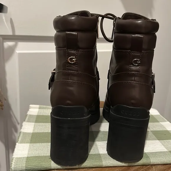Stunning, Guess Platform Combat Ankle Booties, EUC