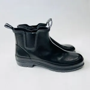 Stutterheim Men black Chelsea rain boots, Size 10