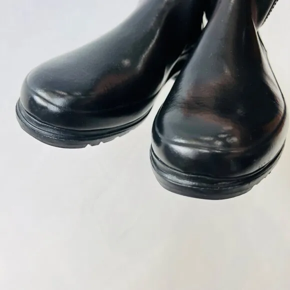 Stutterheim Men black Chelsea rain boots, Size 10