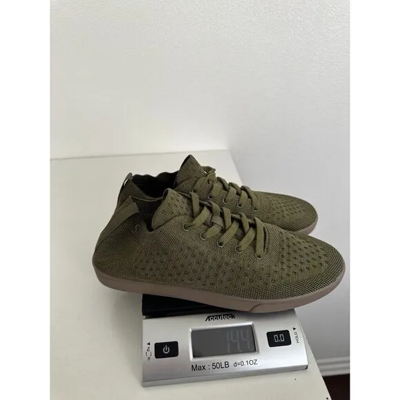 SUAV Men's Zilker Gum Sole Sneakers Green Knit Low Top Laces Comfort Size 7.5