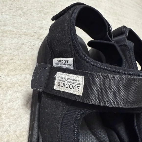 Suicoke WAS-V Strap Sandals Vibram Sole Men's Size 10 Black