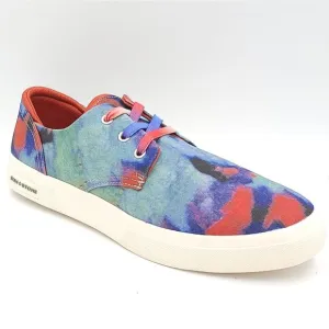 Sun   Stone Men Low Top Lace Up Sneakers Kiva Size US 11.5M Blue Green Tie Dye