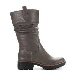 Sun   Stone NEW Man Made Gray Combat &amp; Moto Mid-Calf Boots, Size 8.5 NO BOX