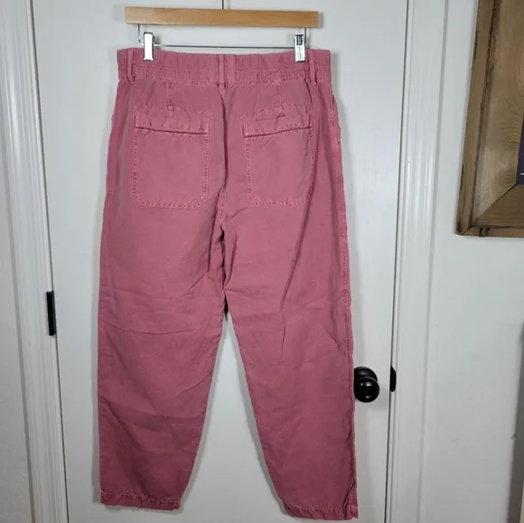 Sundance Oceane Pink Linen &amp; Cotton Pants Size 8P