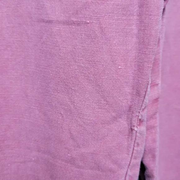 Sundance Oceane Pink Linen &amp; Cotton Pants Size 8P