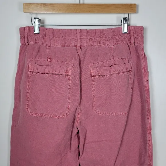 Sundance Oceane Pink Linen &amp; Cotton Pants Size 8P