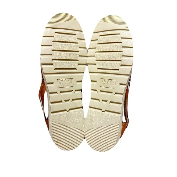 Sunflower Huarache Flats Womens Size 9 Handmade in Mexico Genuine Brown Leather
