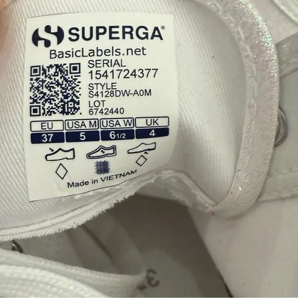 Superga 2708 High Top Lamé Sneakers in Iridescent