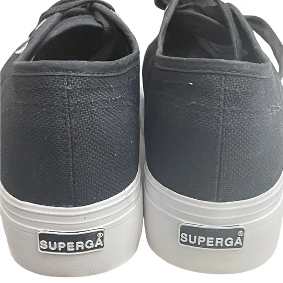 Superga 2790 Platform Sneakers -Black size 41.5 USA M 8.5, USA W 10