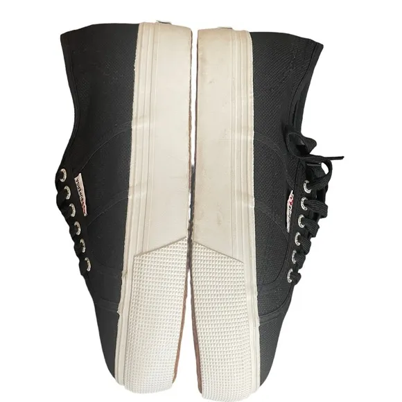 Superga 2790 Platform Sneakers -Black size 41.5 USA M 8.5, USA W 10