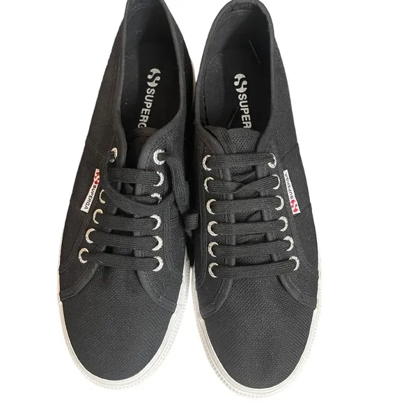 Superga 2790 Platform Sneakers -Black size 41.5 USA M 8.5, USA W 10