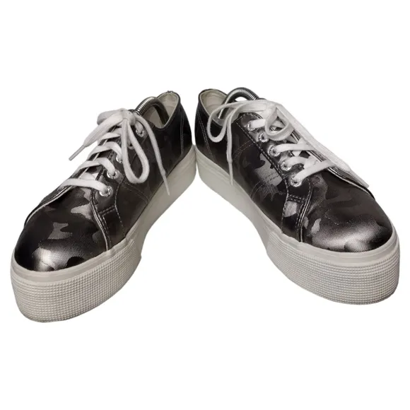 Superga Army Chrome Camouflage Platform Sneakers