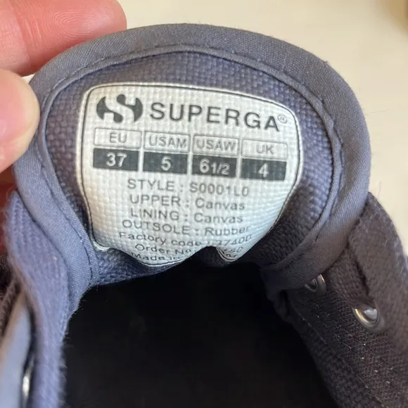 Superga Blue Platform Sneakers
