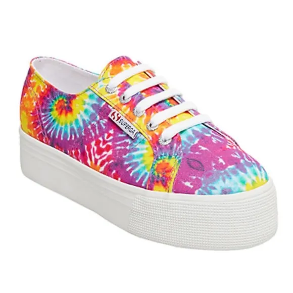 Superga Tie Dye Platform Sneakers