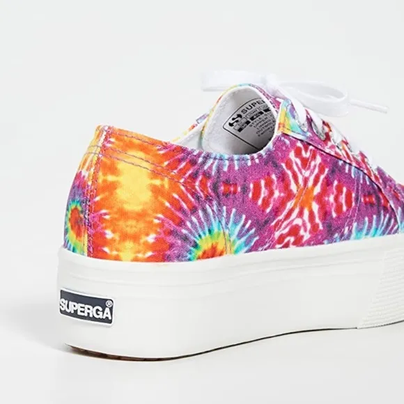 Superga Tie Dye Platform Sneakers