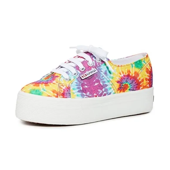 Superga Tie Dye Platform Sneakers