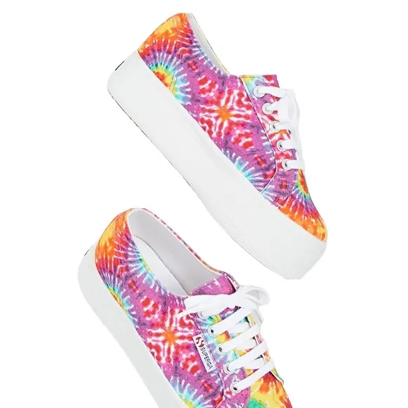 Superga Tie Dye Platform Sneakers
