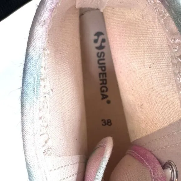 SUPERGA Tye Dye Canvas Hi-Top Platform Sneakers