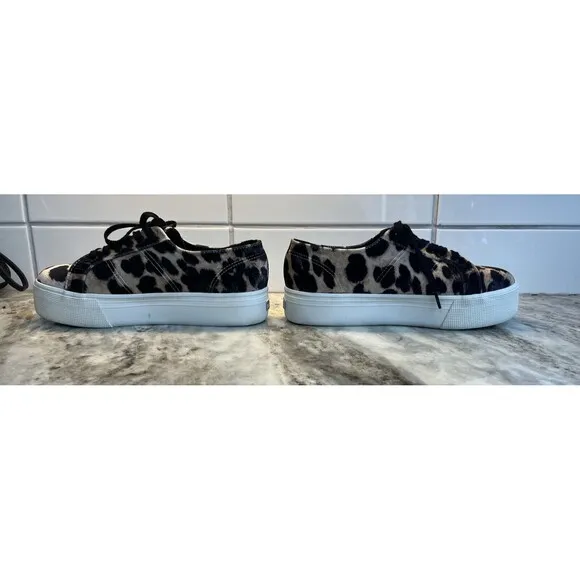 Superga Velvet Leopard Print Platform Sneakers Women’s Size US 10 EU 41.5