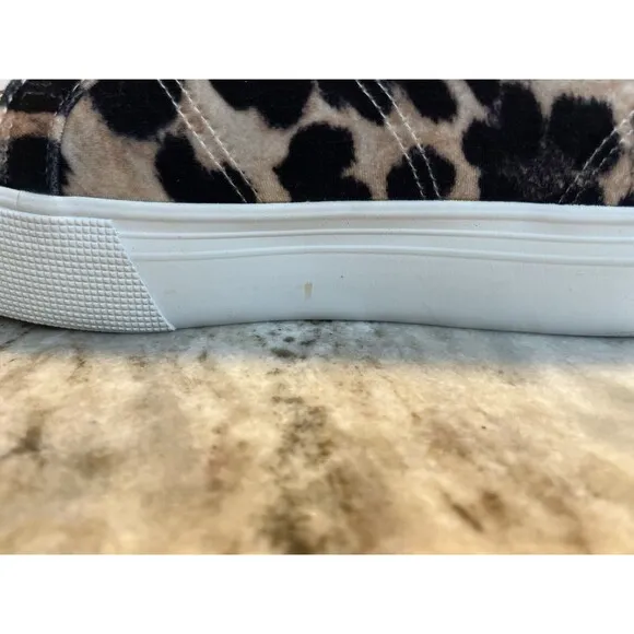 Superga Velvet Leopard Print Platform Sneakers Women’s Size US 10 EU 41.5