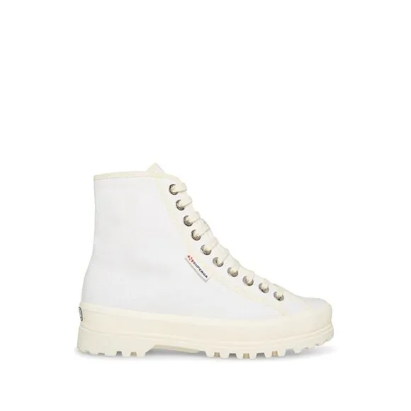 SUPERGA Womens White 2636 Alpina Emrata Round Toe Platform Athletic Sneakers 7.5