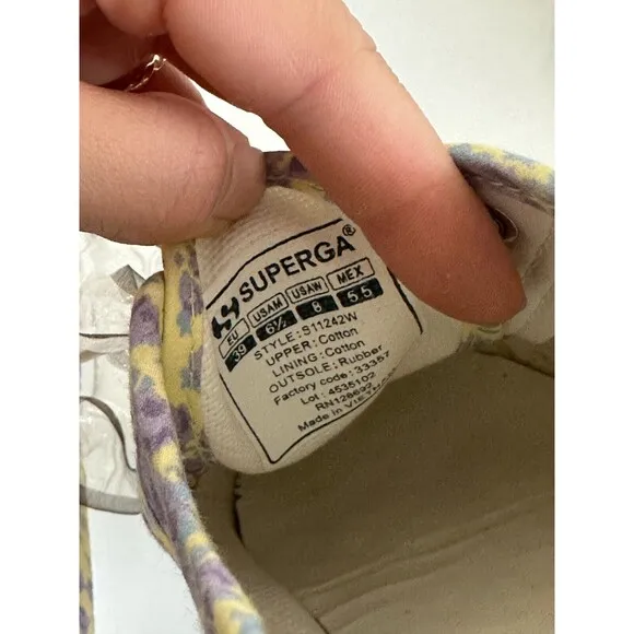 Superga x LoveShackFancy Platform Sneakers Floral Canvas Women's EU 39 US 8.5