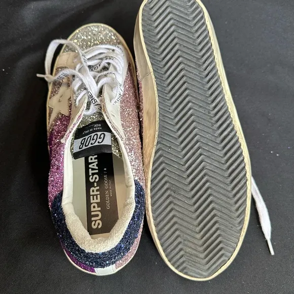 Superstar Colorblock Glitter Low-Top Sneakers