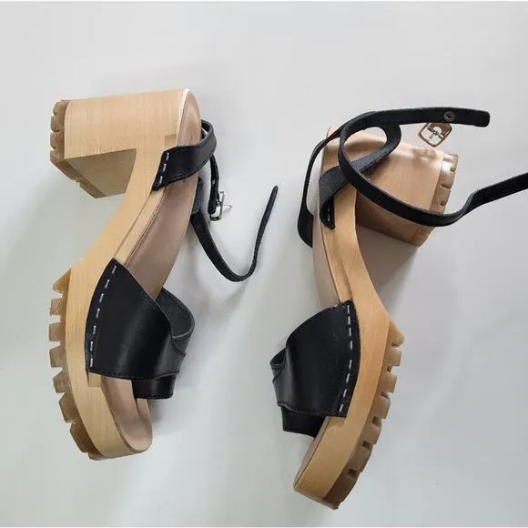 Swedish Hasbeens Toe Strap Sandals size 37 US 7