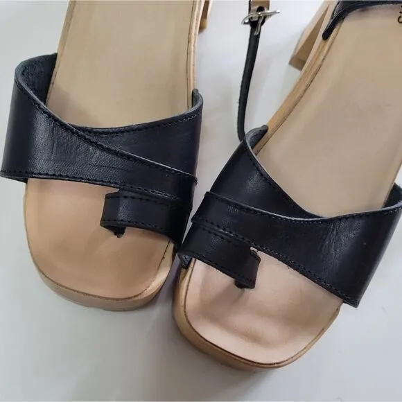 Swedish Hasbeens Toe Strap Sandals size 37 US 7