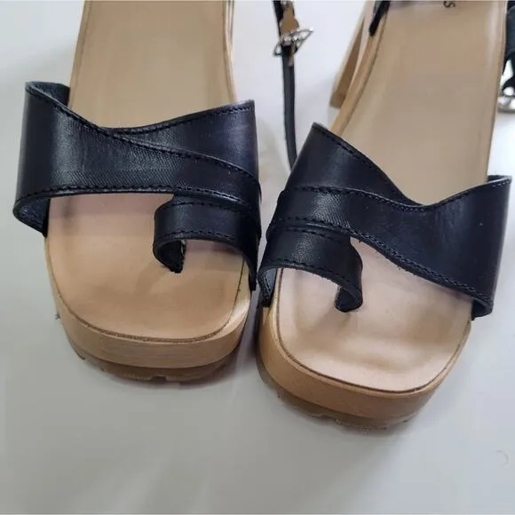 Swedish Hasbeens Toe Strap Sandals size 37 US 7