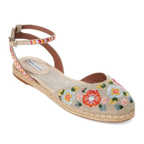 TABITHA SIMMONS SHOES DOTTY FESTIVAL EMBROIDERED CANVAS ESPADRILLES