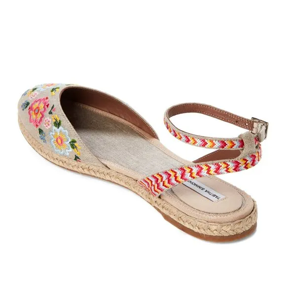 TABITHA SIMMONS SHOES DOTTY FESTIVAL EMBROIDERED CANVAS ESPADRILLES