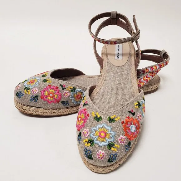 TABITHA SIMMONS SHOES DOTTY FESTIVAL EMBROIDERED CANVAS ESPADRILLES