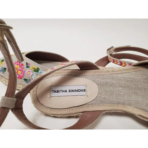 TABITHA SIMMONS SHOES DOTTY FESTIVAL EMBROIDERED CANVAS ESPADRILLES