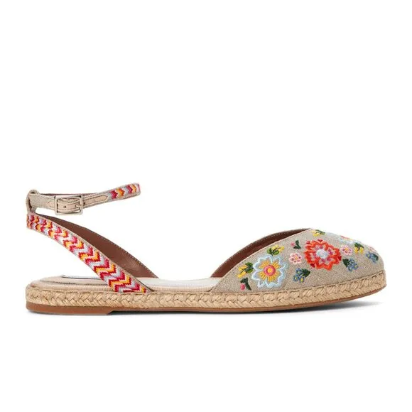 TABITHA SIMMONS SHOES DOTTY FESTIVAL EMBROIDERED CANVAS ESPADRILLES