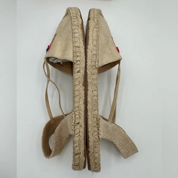 TALBOTS Beige Gold Elephant Espadrilles NWOT | Size 10.5