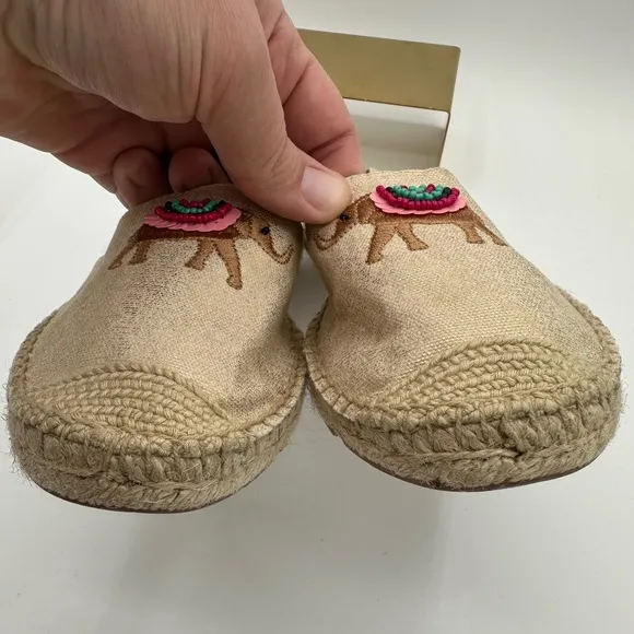 TALBOTS Beige Gold Elephant Espadrilles NWOT | Size 10.5