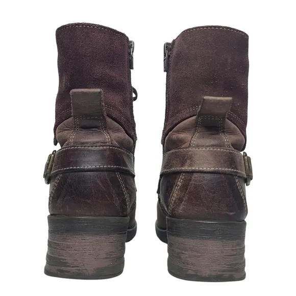 Taos Crave Combat Ankle Boots Bordeaux Euro 37 US 6-6.5