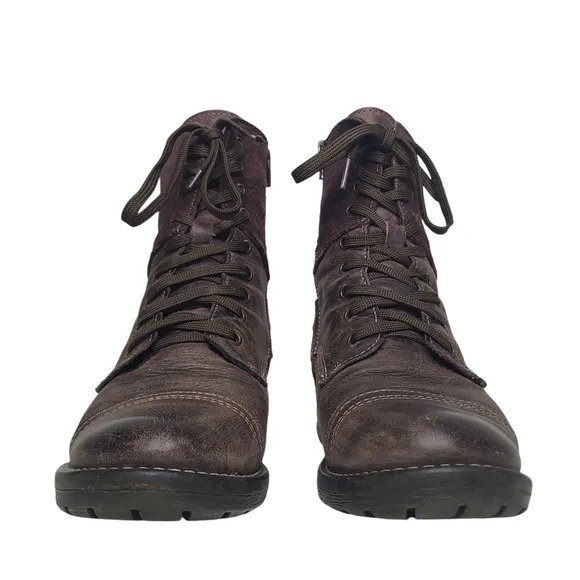 Taos Crave Combat Ankle Boots Bordeaux Euro 37 US 6-6.5