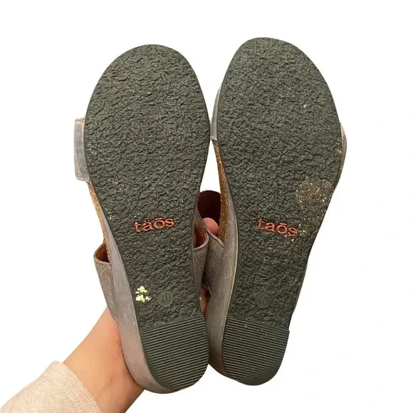 Taos Slip On Wedge Leather Sandals