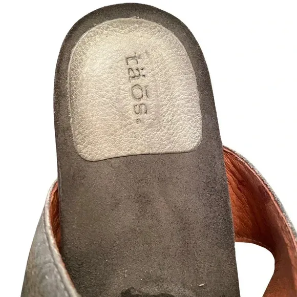 Taos Slip On Wedge Leather Sandals
