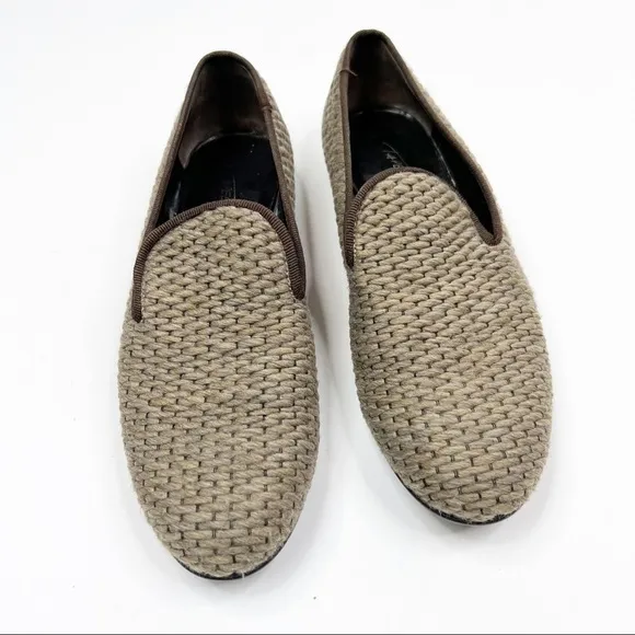 Tapeet Vicini Woven Knit Loafer with Leather Trim, Size 38