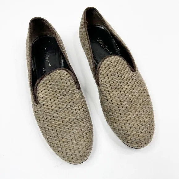 Tapeet Vicini Woven Knit Loafer with Leather Trim, Size 38