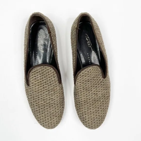 Tapeet Vicini Woven Knit Loafer with Leather Trim, Size 38