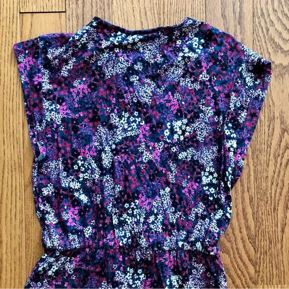 Ted Baker Jersey Faux Wrap Purple Blue Dress Women’s Size 3 (USA 8)